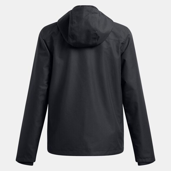 BNWT Under Armour Stormproof Lined Women's Rain Jacket, Black, Large - Picture 4 of 6